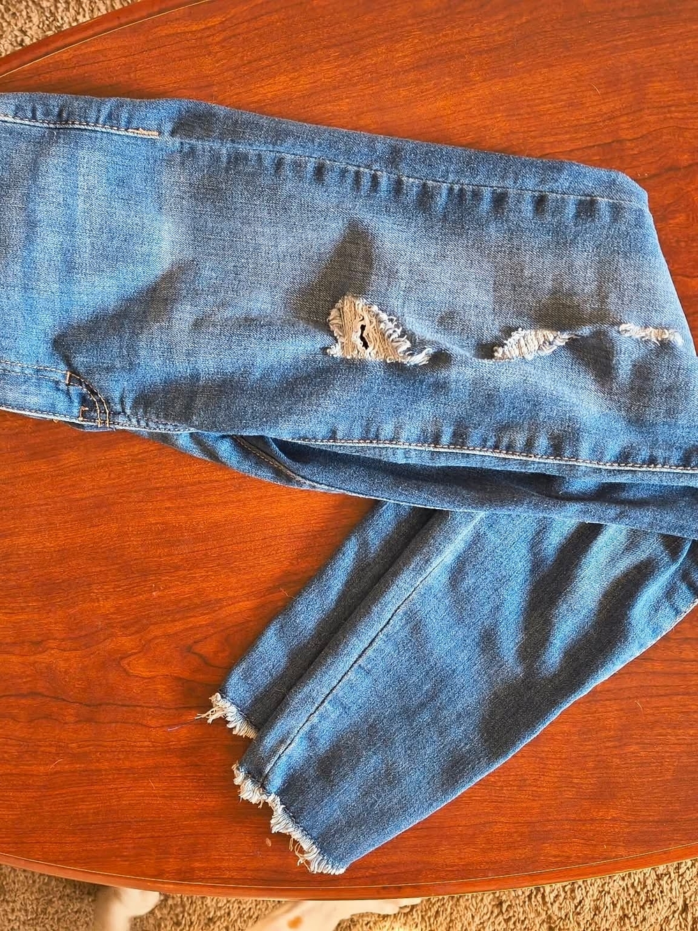 Blue Distressed Youth Jeans